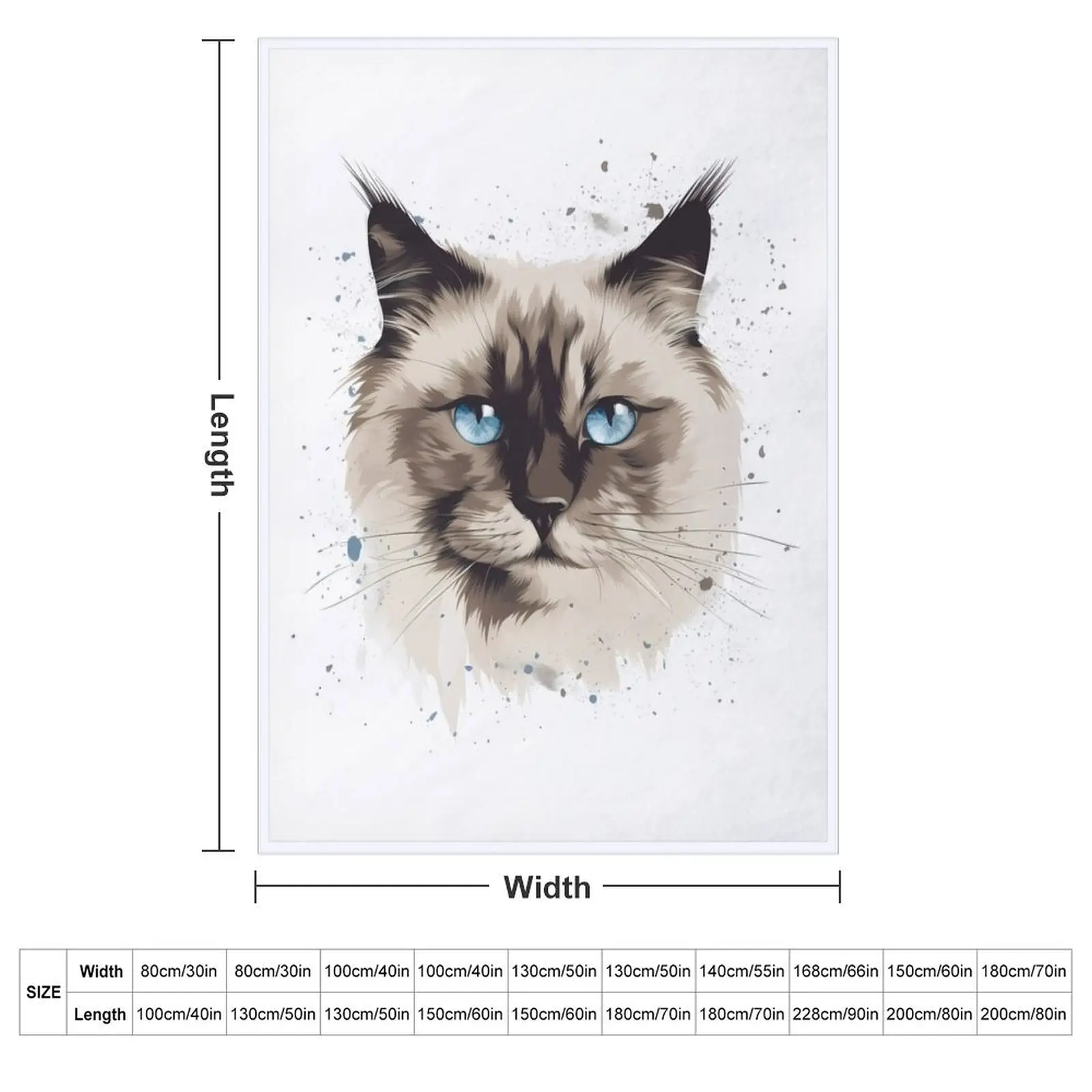 Ragdoll Cat Throw Blanket for winter Decorative Sofa bed plaid Nap for babies Plaid Blankets
