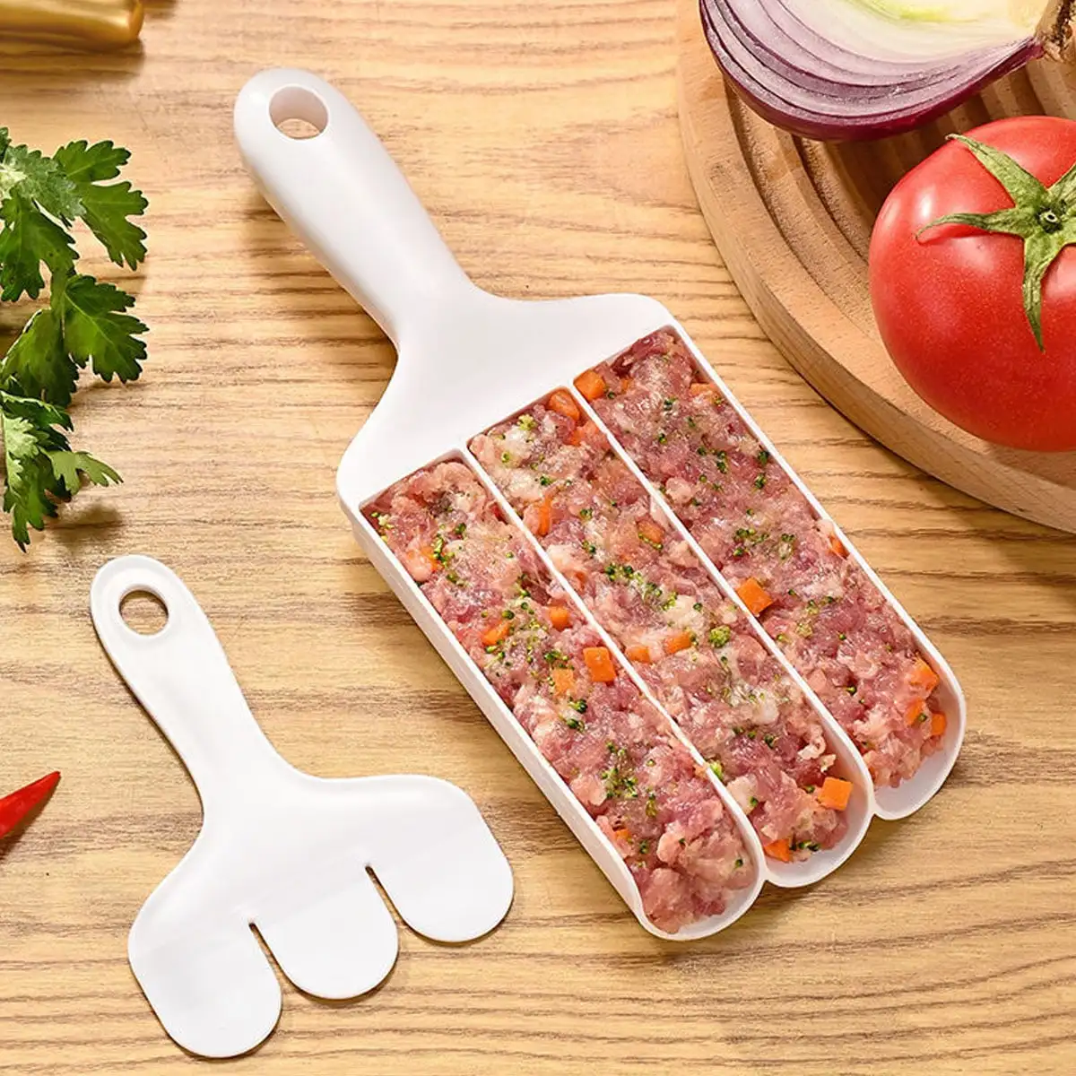 1pcs  Home Ball Maker Kitchen Squeeze Fish Ball Pressure Meat Ball Fried Balls Shrimp Slip Meat Filling Dough Machine
