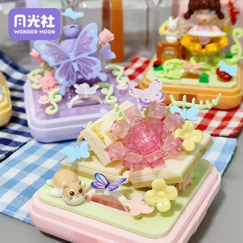 WONDER MOON-bloques de construcción de estrella de los deseos, serie Interphalangeal, modelo de caja de anillo, gránulo pequeño, juguetes para montar, adornos, regalo de vacaciones