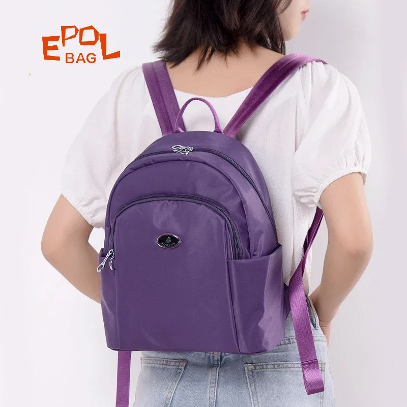 

Epol Small Black Backpacks Nylon Lightweight Waterproof Shoulders Bag Canvas Sports High Quality Fashion Women's Bags 2786-22