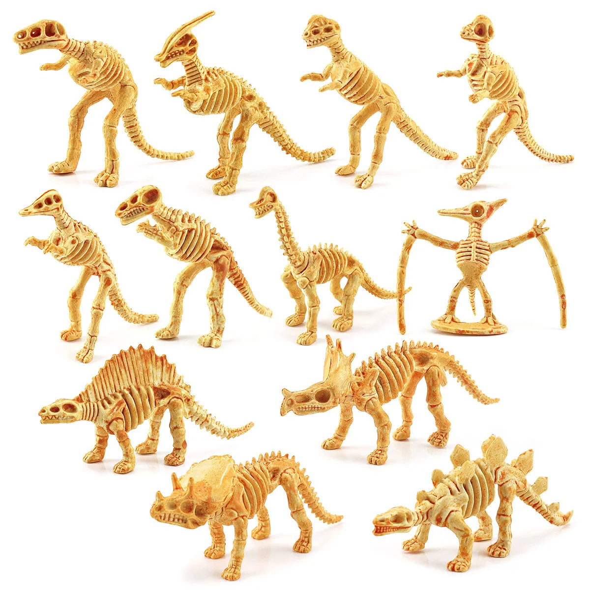 Emulation Mini Jurassic Period Dinosaur Skeleton Archaeology Digging Tyrannosaurus Action Figures Dinosaur Animal Model Toys