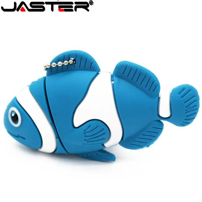 

JASTER USB Flash Drive Cute Colorful Fish Bug Pendant Drive 64GB 32GB Creative Pen Drive 16GB Memory Stick Cartoon Festival Gift