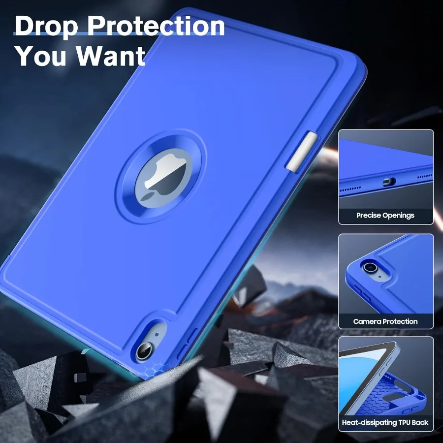 حافظة iPad الذكية ثلاثية الطي لجهاز iPad A16 11th Generation 2025 و10.9 بوصة iPad 10th Generation 2022 مع Penci #4