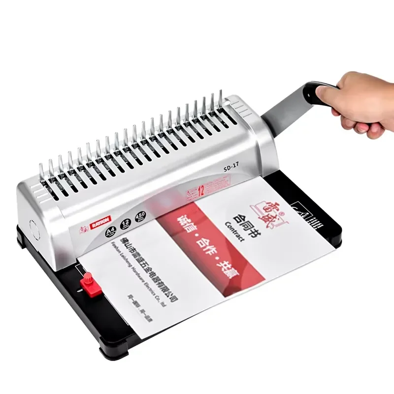 Factory Comb Binder Rayson SD-17 A3A4 Rubber Ring Comb Commercial Office Book Binding Machine