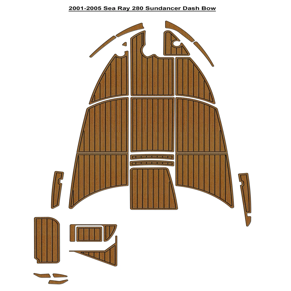2001-2005 Sea Ray 280 Sundancer Dash Bow Pad قارب إيفا رغوة فو خشب الساج سطح السفينة الكلمة حصيرة SeaDek MarineMat Gatorstep Style
