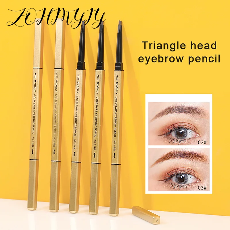 Ultra Fine Triangle Eyebrow Pencil Precise Brow Definer Long Lasting Waterproof Blonde Brown and coffee Eye Brow Makeup 3 Colors