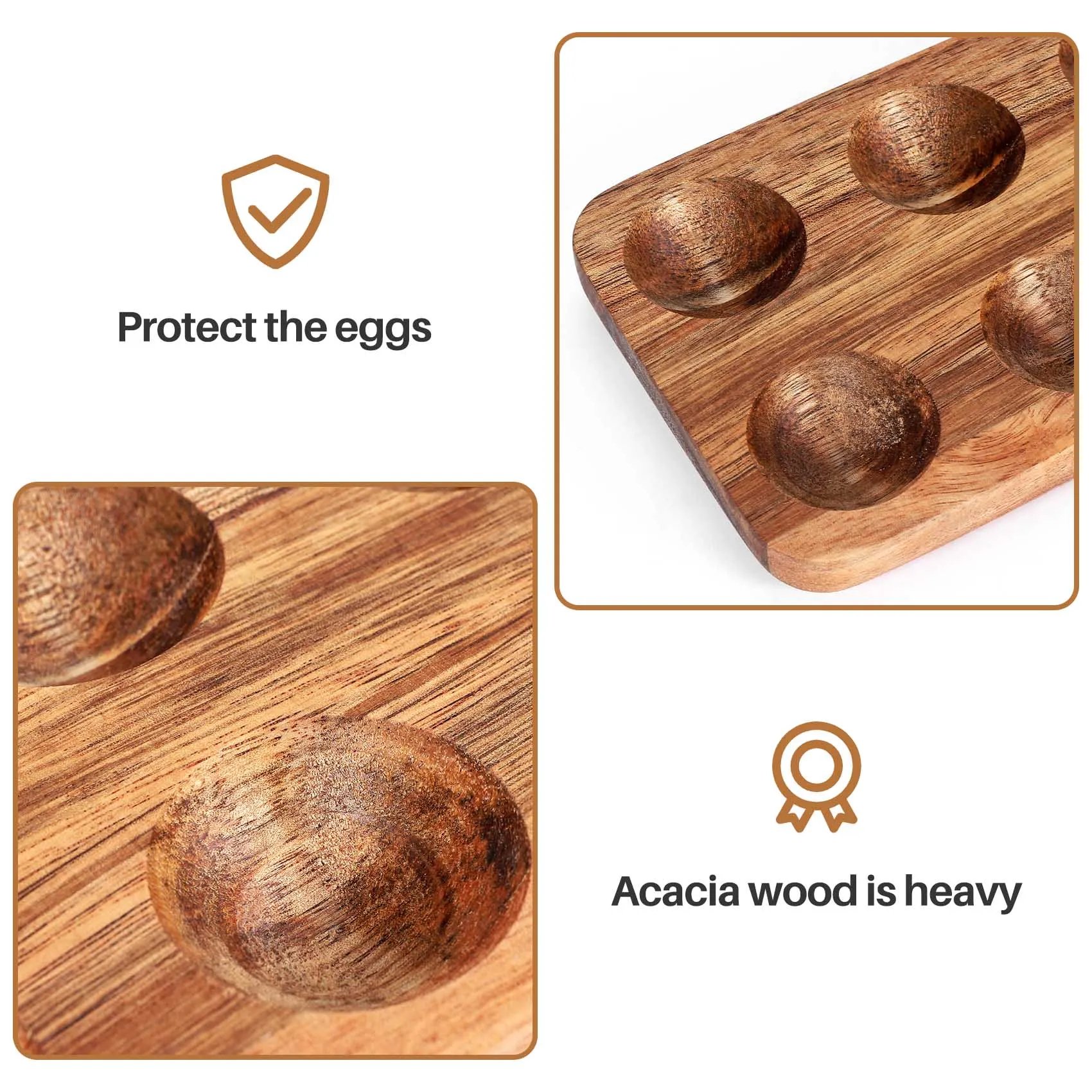 Qualitative 12 Holes Japanese Style Wooden Double Row Egg Storage Box Home Organizer Rack Eggs Holder Kitchen Decor Accessories