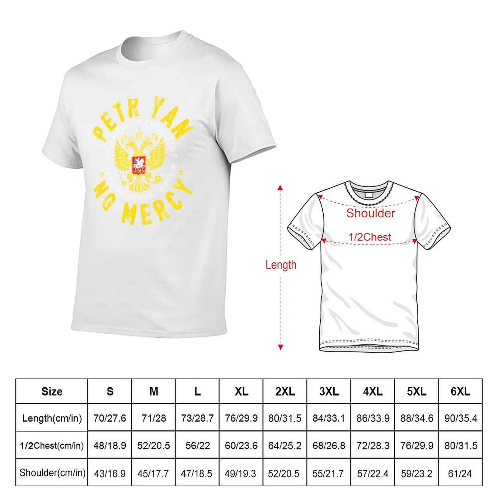Petr No Mercy Yan T-Shirt man t shirt summer man t shirts high quality luxury brand cotton t shirt pack T-Shirt