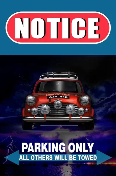 Tin Signs Notice Mini Cooper Parking Only Sign Metal Posters Wall Art Paintings Home Decor 20x30cm