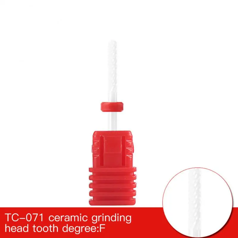 2/5PCS Electric Nail Drill Bit Gel Polish Ceramic Cuticle Remove Grinding Head For Professional Manicure Accessory Tools