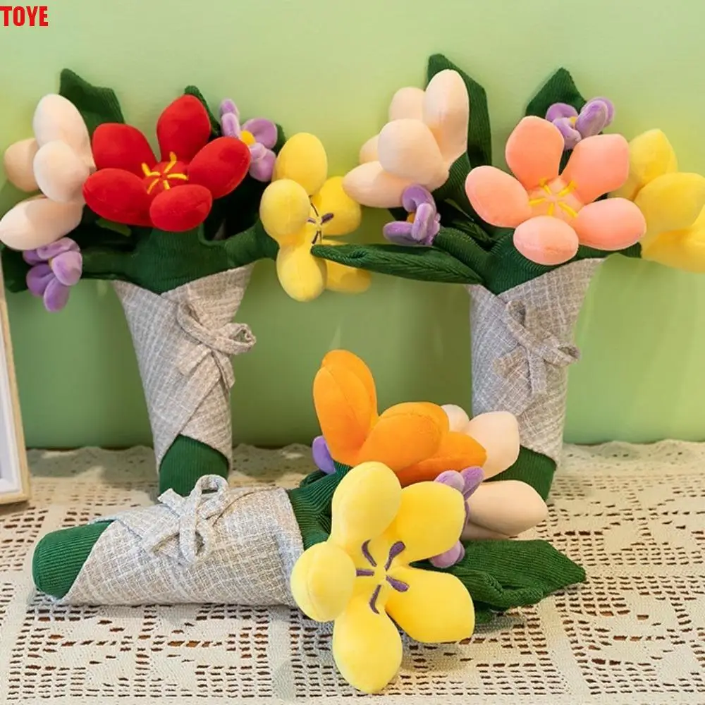 

PP Cotton Hand Holding Flowers Funny Flower Tulip Potted Plush Toy Ins Holding Flowers Succulent Plush Plants Girl Toy Gift