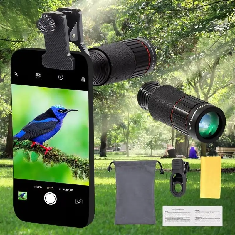 Nowy teleobiektyw 32x do telefonu komórkowego, zoom, obiektyw o wysokiej rozdzielczości do oglądania koncertów i robienia zdjęć, obiektywy do telefonów komórkowych