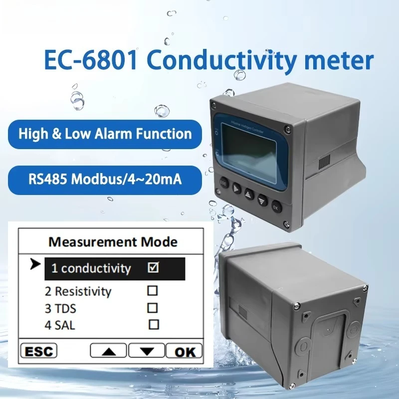Smart Online Conductivity Analyzer Sensor Transmitter for Water Treatment Wastewater Wastewater and Aquaculture Applications
