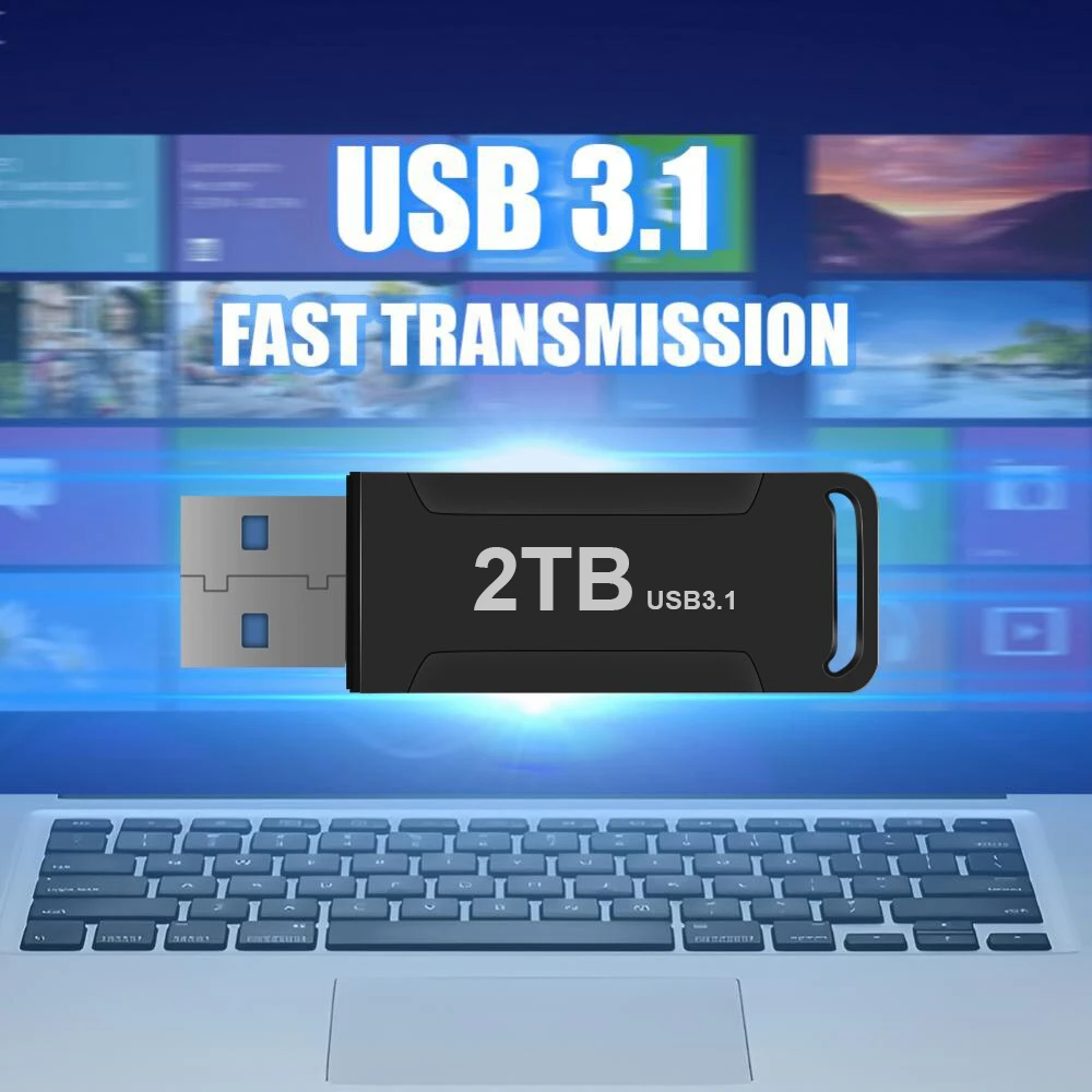 고속 USB 3.1 펜 드라이브, 진정한 용량 펜 드라이브, 2TB 100%, 1TB 메모리, USB 플래시 드라이브, 512G Cle USB 스틱, 무료 배송 선물