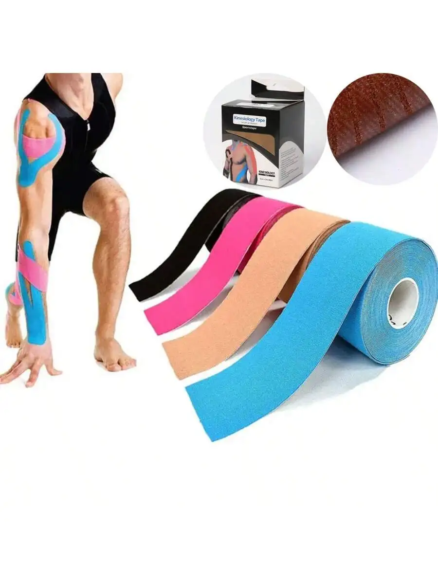 1 rotolo 5cm x 5m pasta muscolare Kinesio Taping nastro elastico pasta toracica ginocchiera e gomitiere Fitness equipaggiamento protettivo nastro