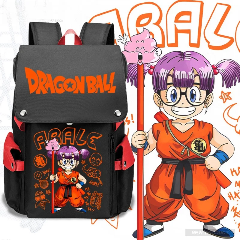 Dragon Ball Son Goku Arale Anime Figure Peripheral Collection Student Backpack Unisex Backpack Children's Day Gift For Friend