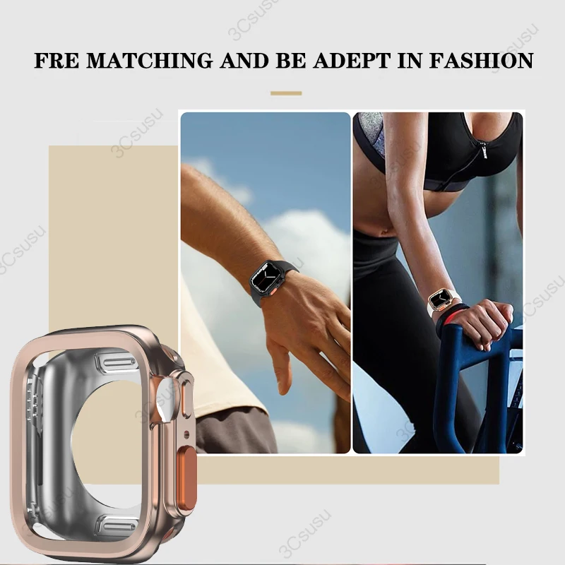 Case for Apple Watch 9 8 7 45mm 41mm 44mm 40mm Soft TPU Shockproof Protective Full Bumper Cover for iwatch series 6 5 4 SE 3 2 1
