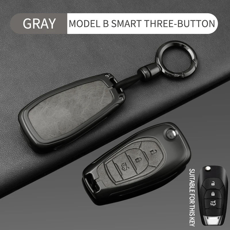 Autoschlüsselhülle für Chevrolet Cruze Trax LS Badge Spark Sonic Aveo Tracker Onix RS Trailblazer Zubehör Schlüsselanhänger – Detail 8