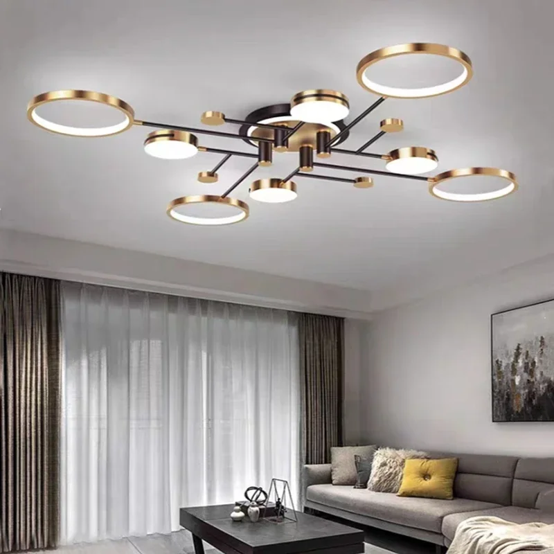 Moderne led pendel leuchte beleuchtung für wohnzimmer esszimmer schlafzimmer decke kronleuchter gold/schwarz dekoration nordic lampen AC90-260V