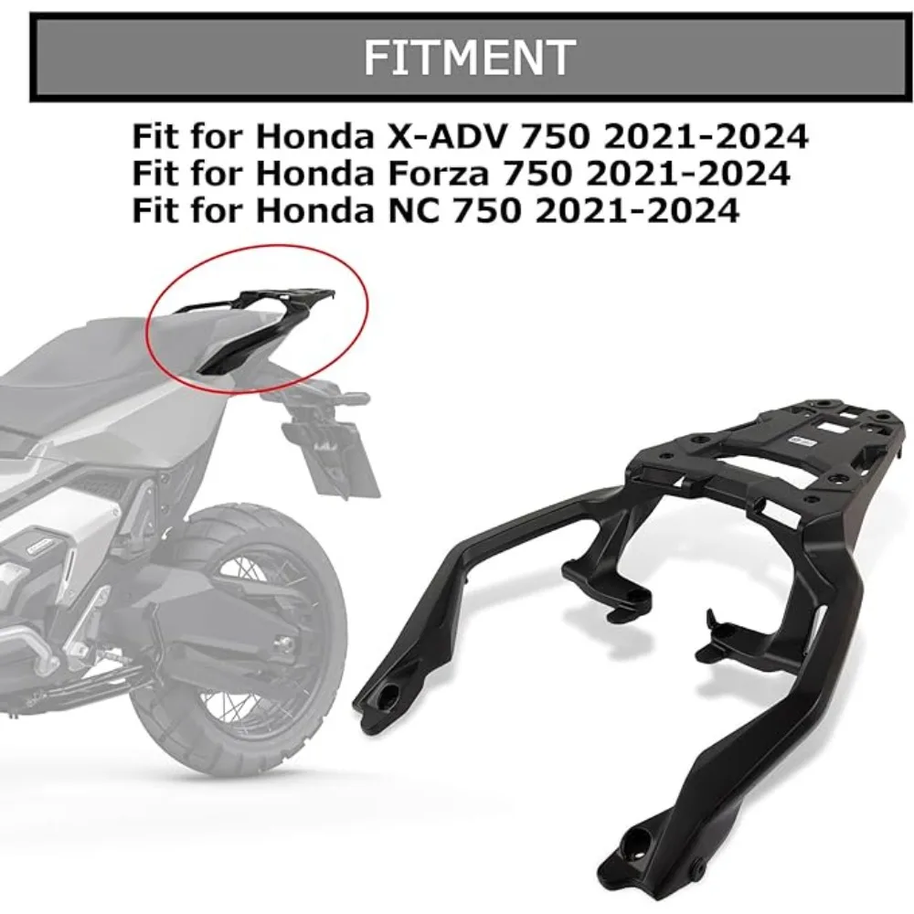 Suporte de bagagem para motocicleta, estrutura traseira, suporte do painel de cobertura, suporte de prateleira, XADV 750, Forza 750, NC 750, 2021-2024