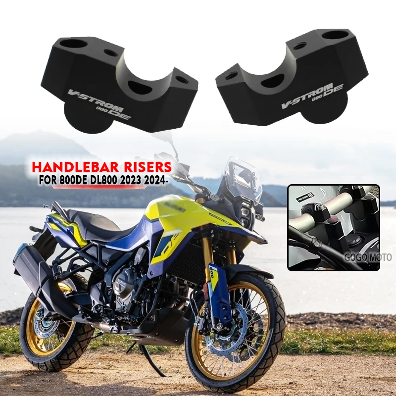 

800DE Motorcycle Accessories Handlebar Riser Mount Handle Bar Clamp Rise Extend Adapter For Suzuki V-STROM DL 800 DE vstrom800de