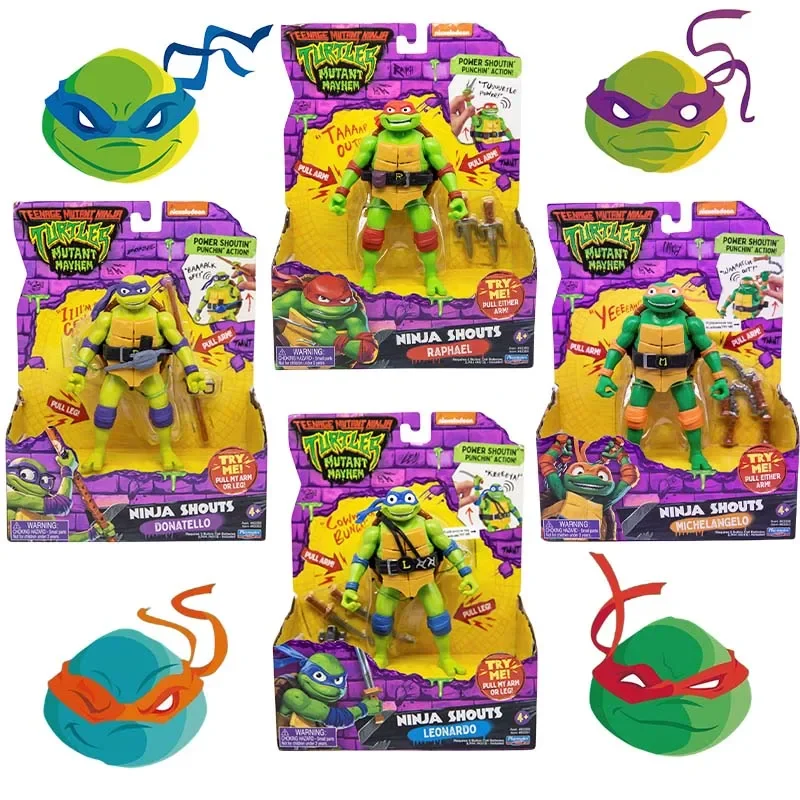 

Teenages Mutants Ninjas Turtles Movie Version Vocal Action Figures Toy Raphael Donatello Model Doll Boys Birthday Gifts