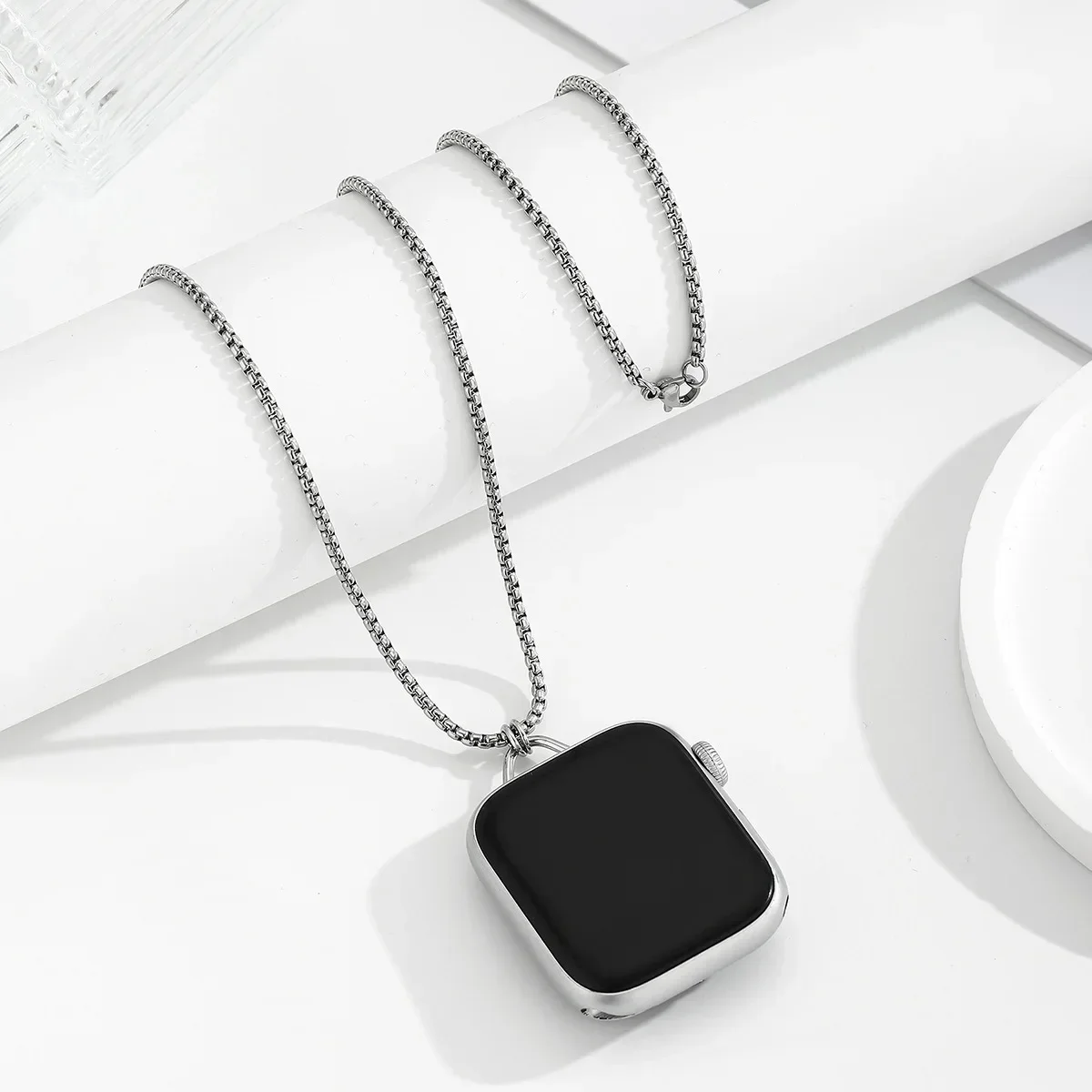 For Apple Watch Necklace Feather Pendant Metal Bracelet Jewelry Accessories for IWatch S11 S10 Ultra3 Popular Style from China