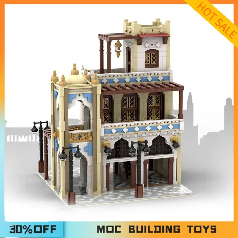 

3112PCS Customized MOC Casablanca Street view Building Blocks Technology Bricks DIY Creative Assembly Toys Holiday Gifts