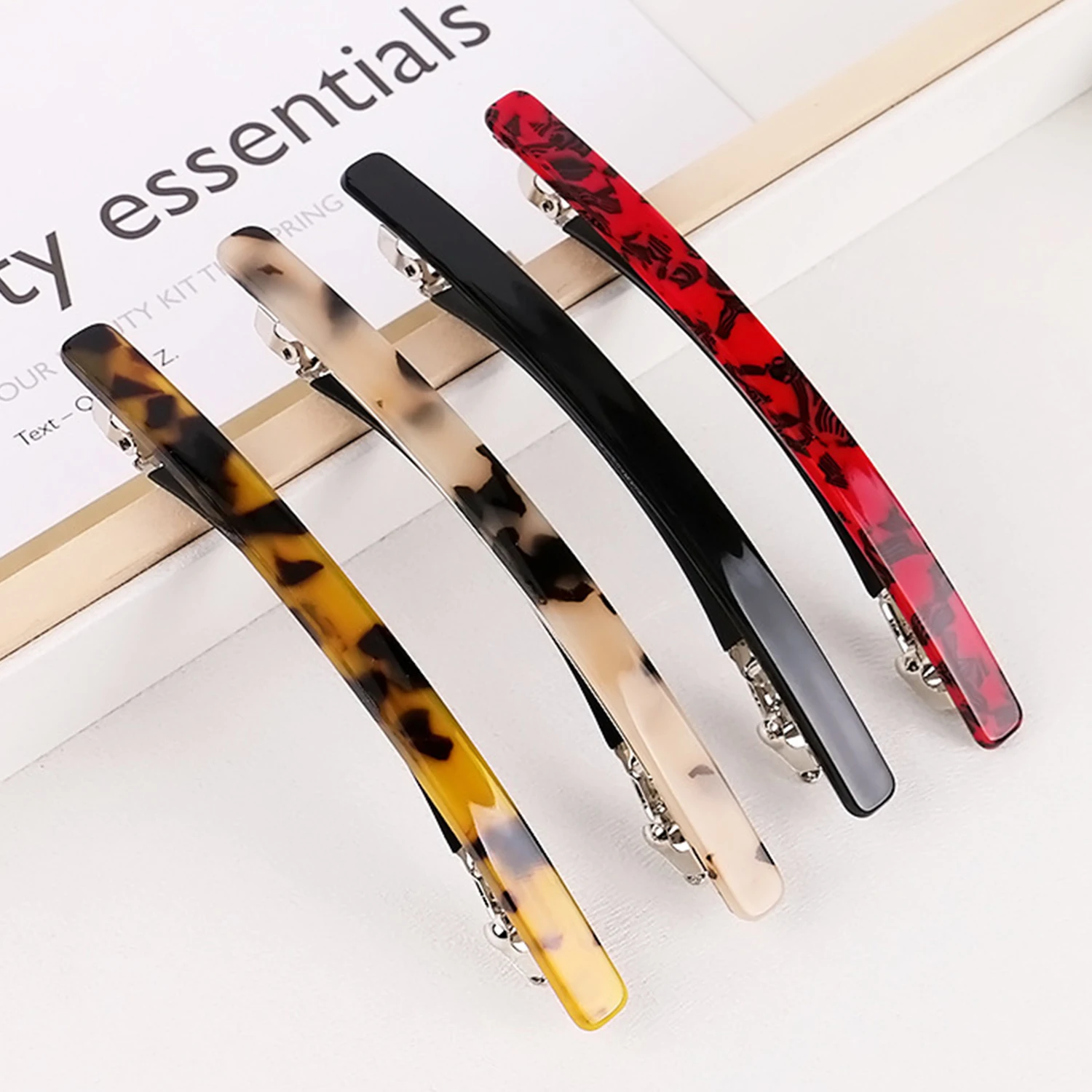 Elegant Spring Hair Clip French Style One Word Hair Clip Women Korean Fashion Hairgrips Barrettes Hair Clips Girls Accessories