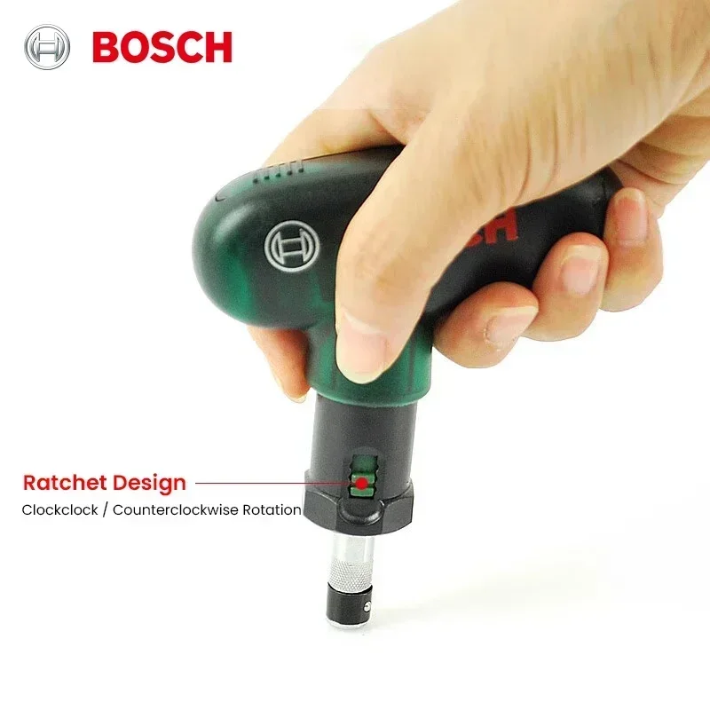 Bosch Screwdriver S2 Alloy Steel Screwdriver Bits And Ratchet Handle PH PZ T HEX Screwdriver Head 9+1 Kit Mini Hand Drill