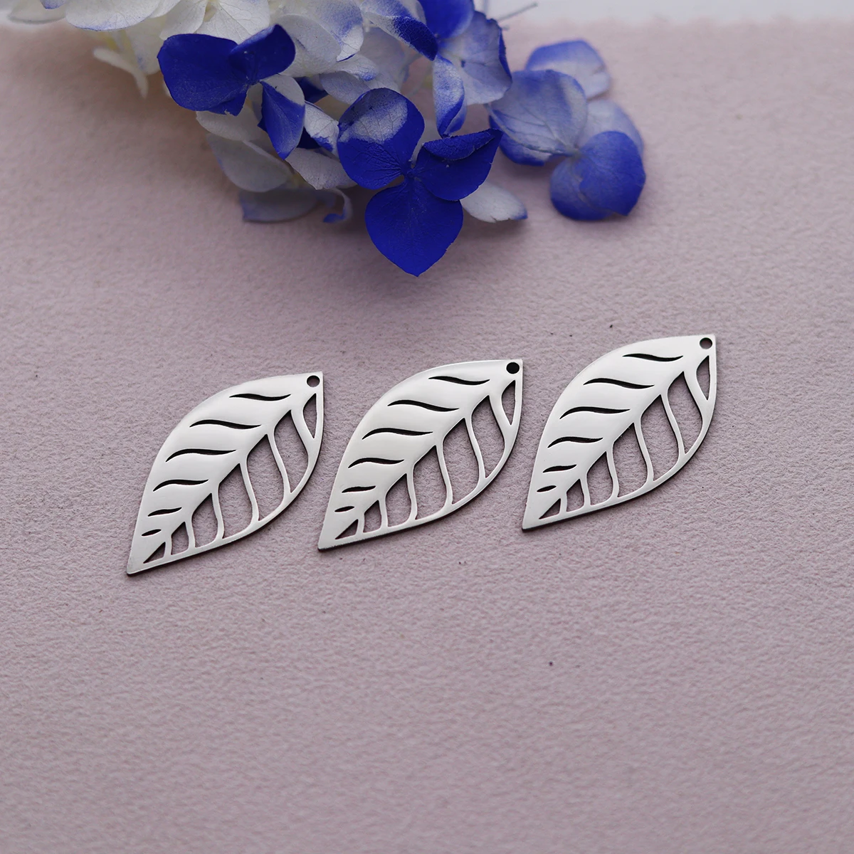 3 قطعة DIY بها بنفسك خمر شرابات أوراق النبات السحر الفولاذ المقاوم للصدأ النخيل/الريش/قلادة القيقب لصنع المجوهرات أقراط النساء يترك #3