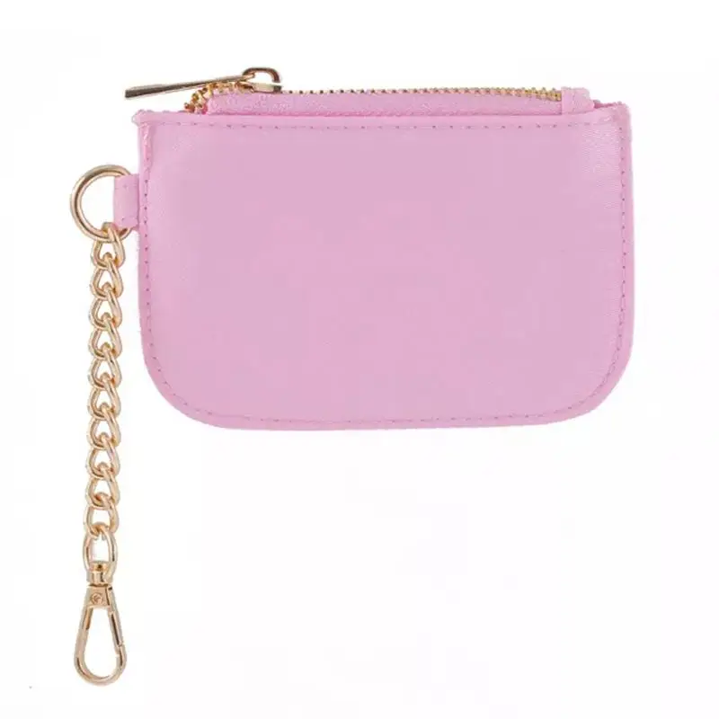 Stock 11 Colors Fashion Nylon Small Pouch Cute Coin Purse Wallets Money Card Bag Zipper Keychain Coin Purses