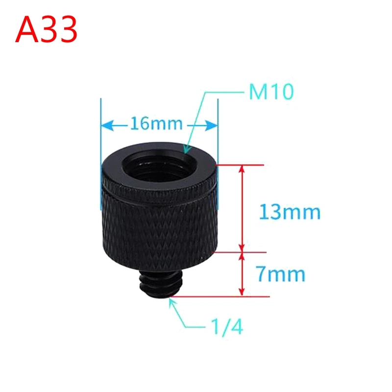 X37E Upgrade Screw Adapter Thread for Tripod Accessories Camera Mount 1/4 Female/ 1/4 Male to M4- M5 M6- M8- M10 M12 Aluminum