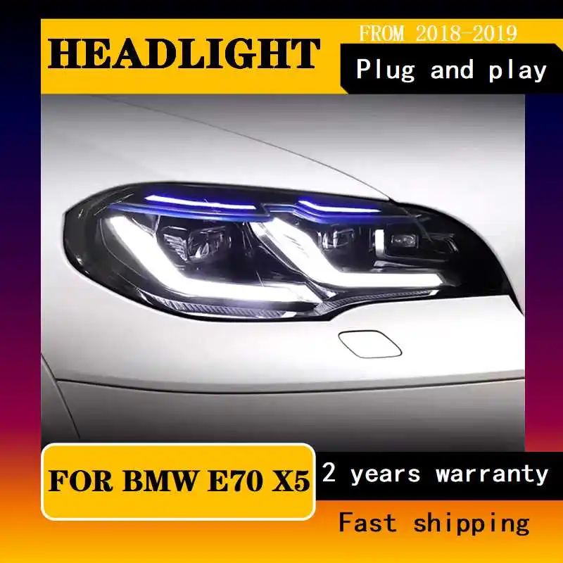 

Car Styling for Head Lamp for BMW E70 Headlight 2007-2014 Headlights X5 DRL Turn Signal High Beam Angel Eye Projector Lens