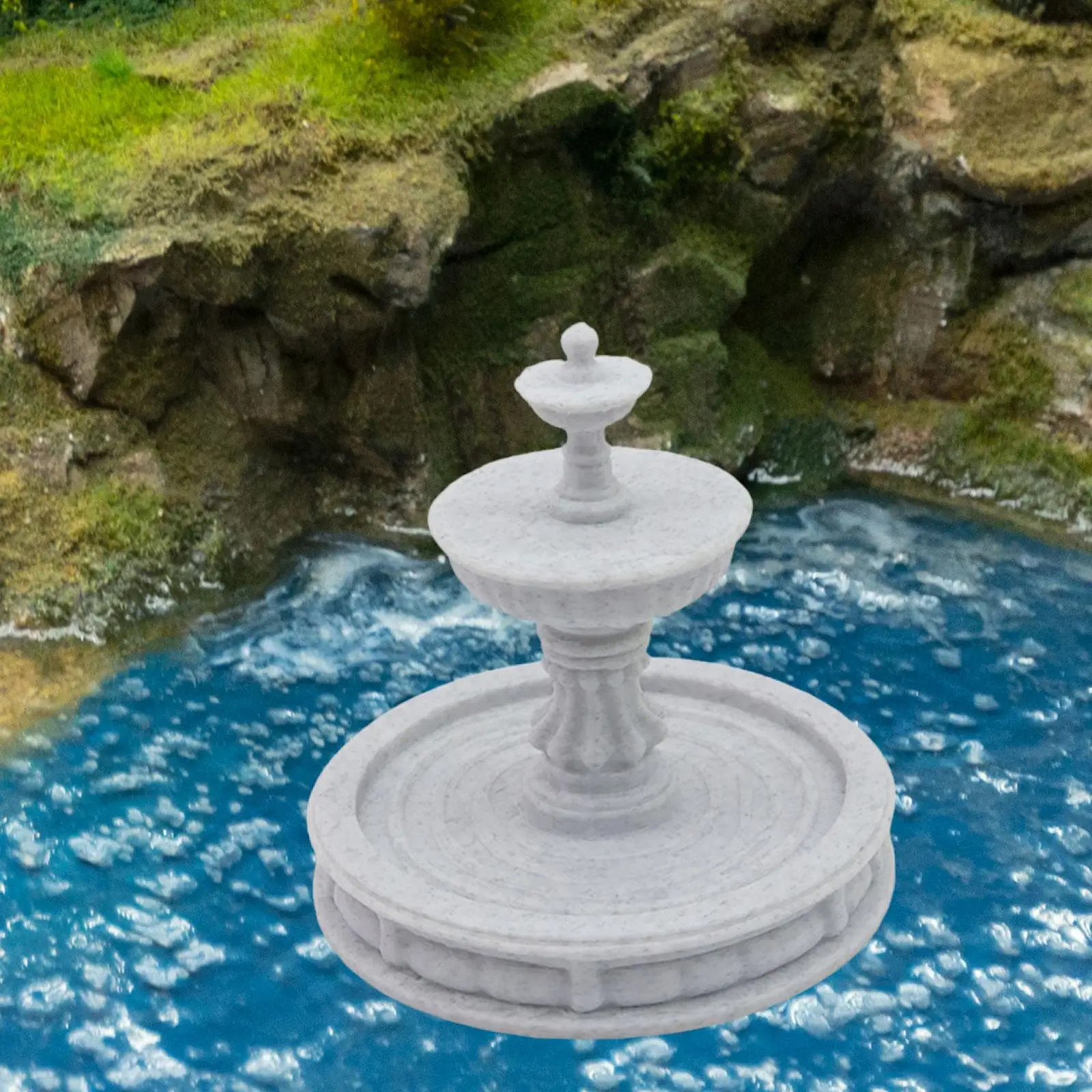 

Miniature Decorative Garden Small Pound Birdbath Miniature Props Toy Terrarium Figurine Landscape Adornment 5.5cm