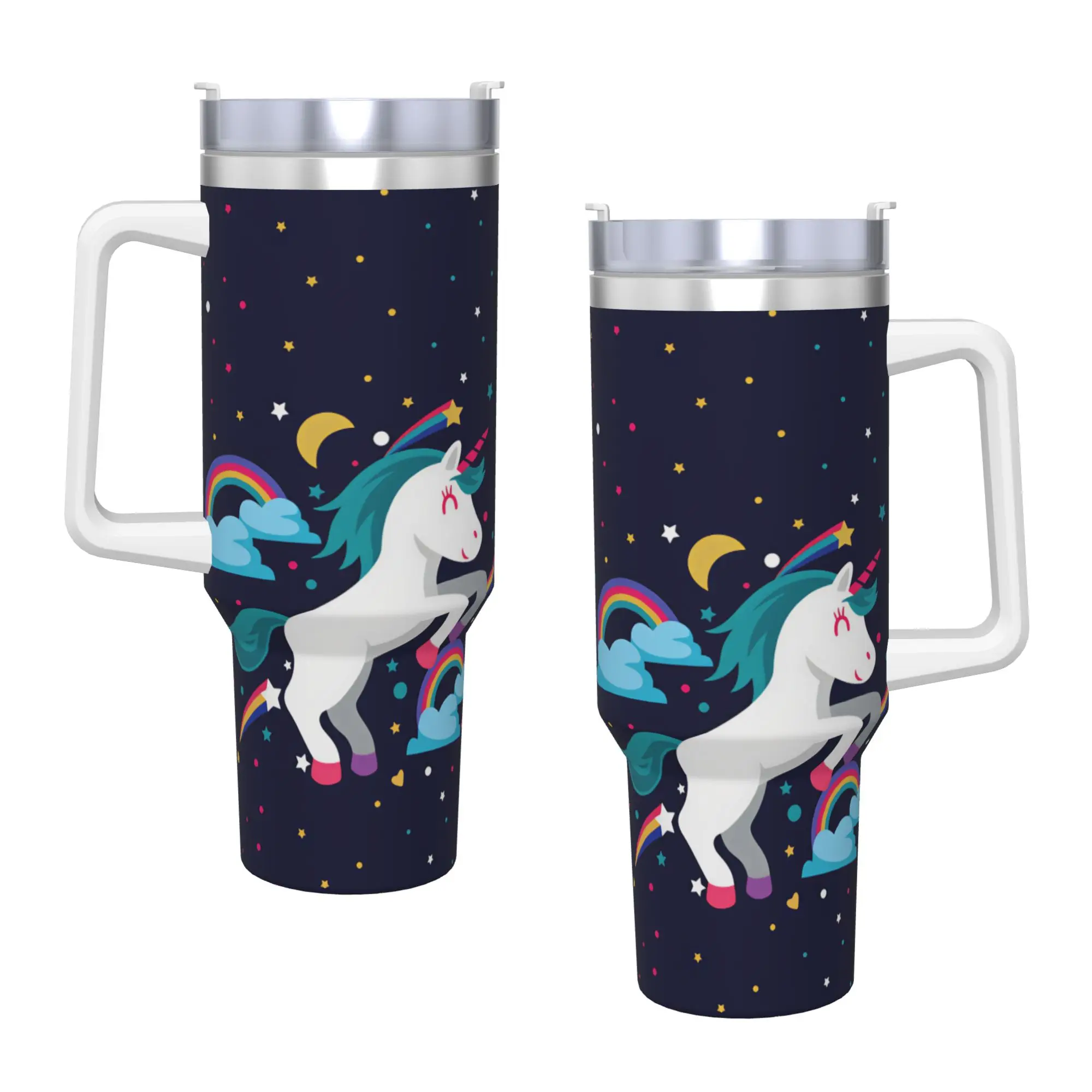 Stainless Steel Tumbler Cute Unicorn Thermal Cups  Leakproof Cold Drink Car Mugs Travelist Graphic Water Bottle
