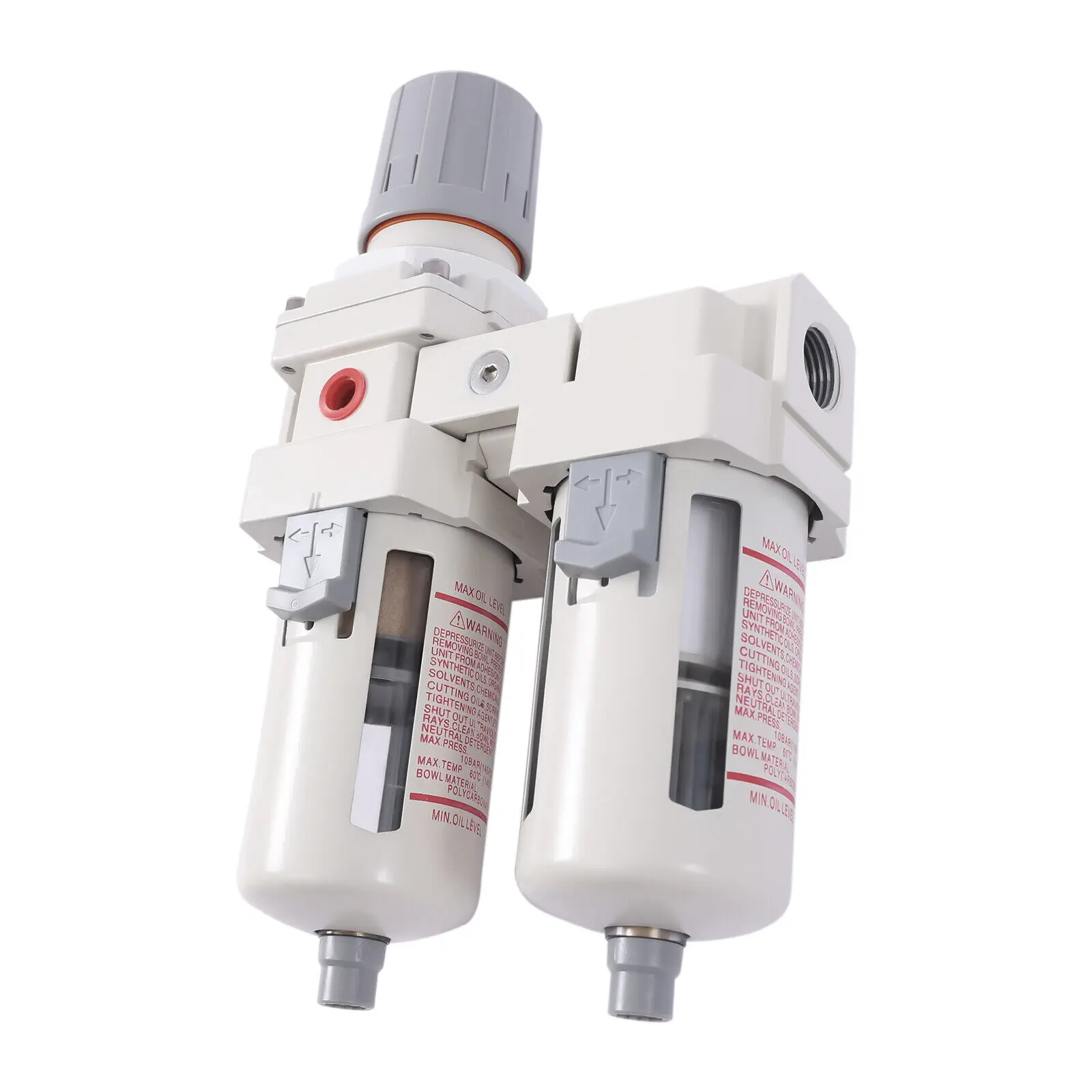 1/2'' NPT Air Dryer System Air Pressure Regulator Filter Water Trap Separator 4000L/min Double Filtration