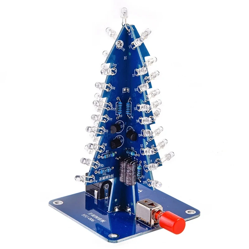 カラフルなRGB LEDクリスマスツリーキット,電子科学,クリスマスツリーの組み立てキット,DIY