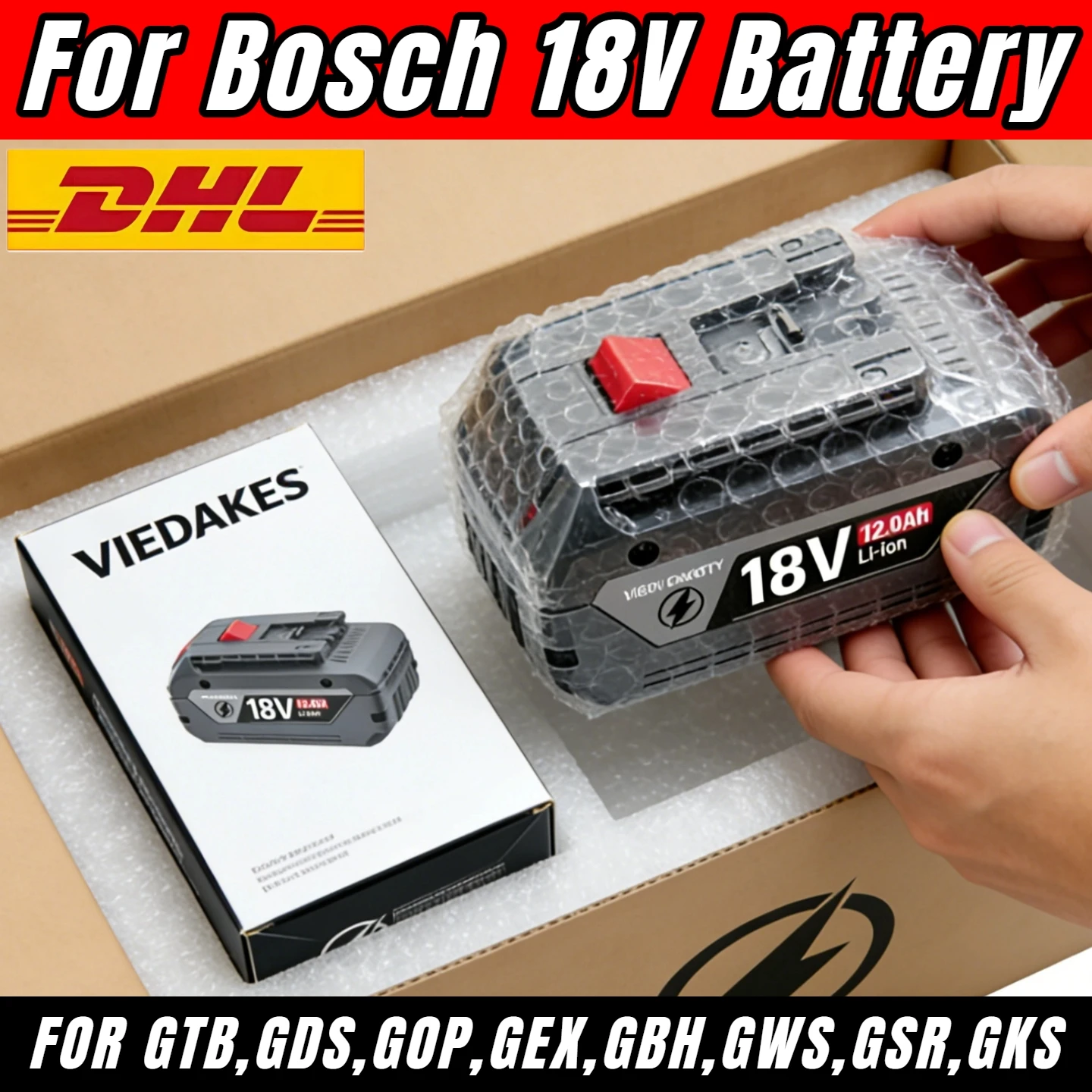 Высокая емкость для аккумулятора Bosch 18 В для GTB, GOP, GEX, GBH, GWS, GSR, GKS, электроинструменты для аккумулятора bosch, зарядное устройство 18 В для дома и сада