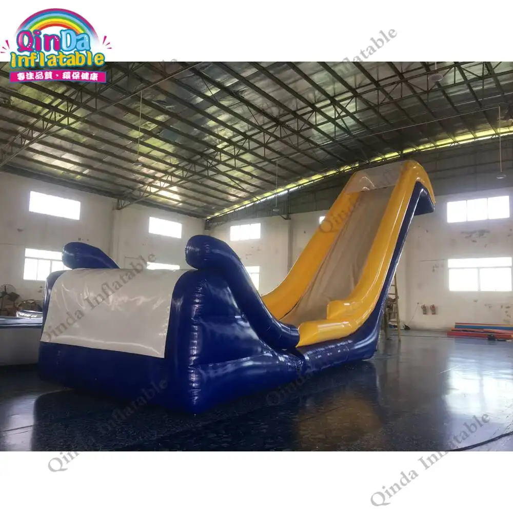 Factory Price Inflatable Water Yacht Slide,4.4M Height Inflatable Boat Dock Slide For Yacht