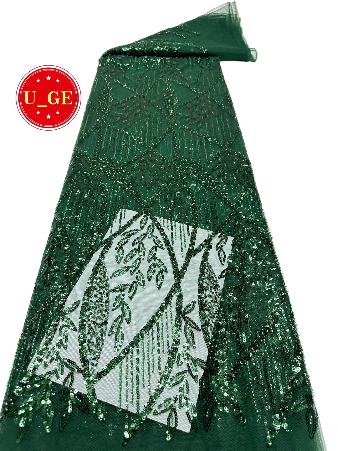 最新のオーストリア最高品質のエレガントで繊細なソフトメッシュスパンコールレース、ストーン付き生地、パーティーイブニングドレス用-u_ge5812