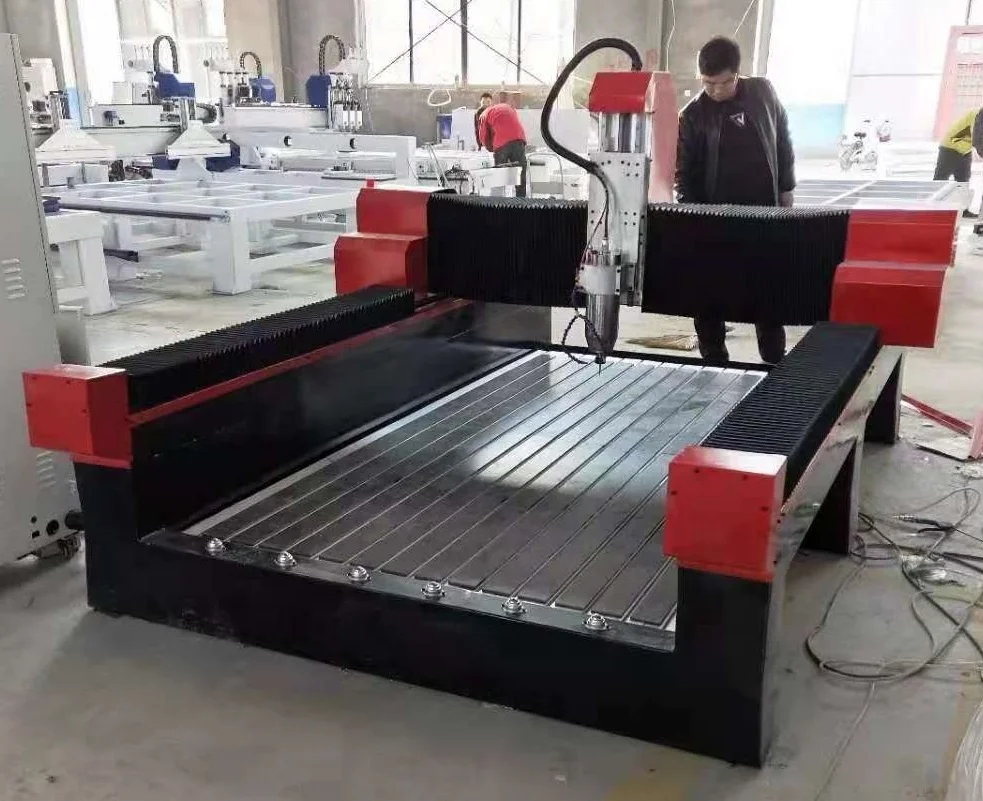 Best Sale 1325 Heavy stone machinery with independent double heads water jet tile cutting machine