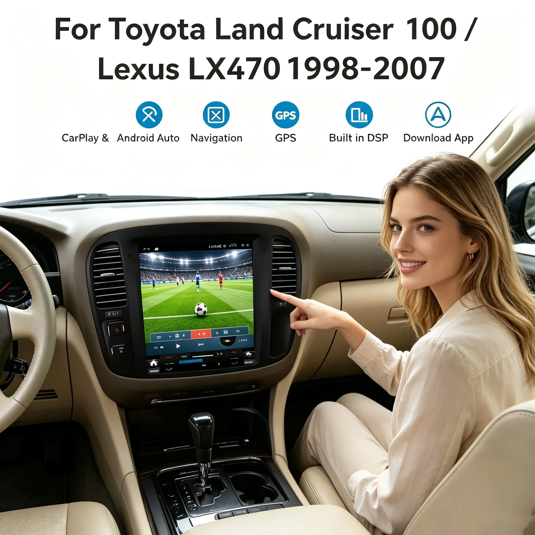 Tesla Style Screen Car Radio - Radio Mobil FYKOI Untuk Toyota Land