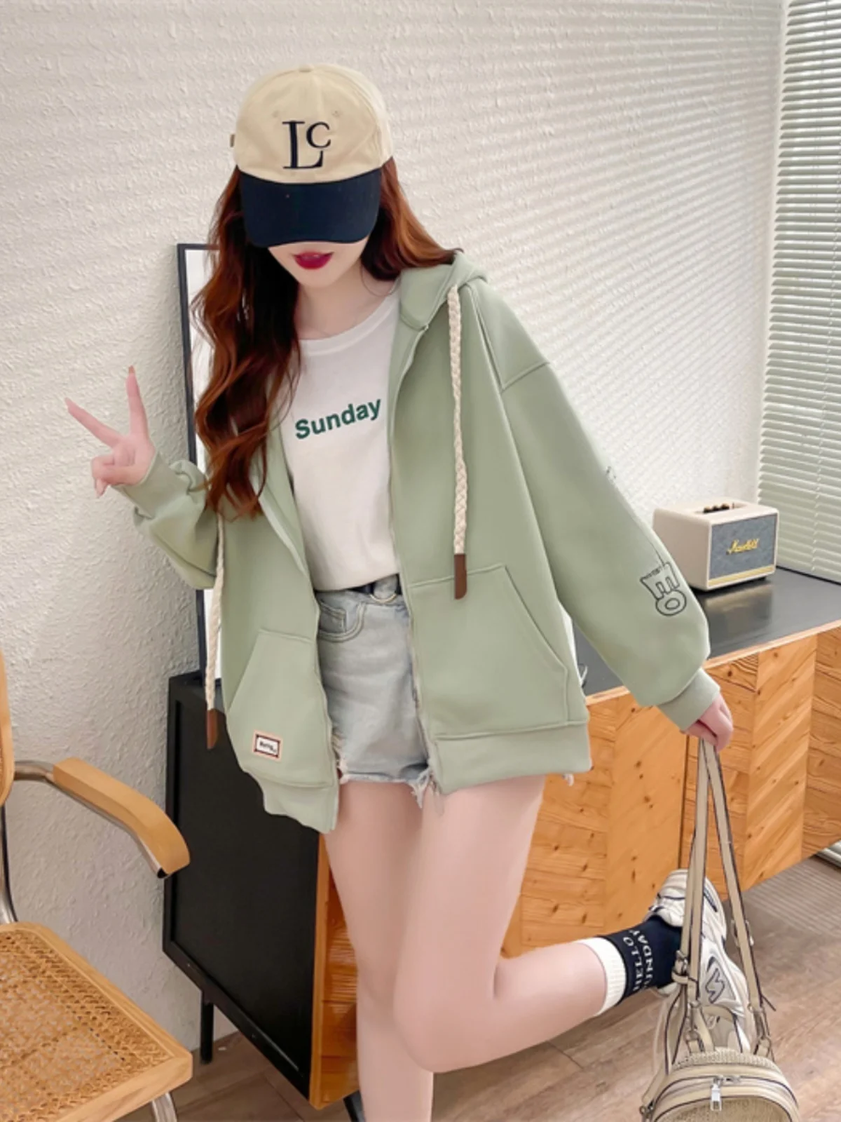 

Plus Size Early Autumn Thin Faion Cardigan Sweatirt Women's New Large Size High-End Feeling Temperament Spring Autumn Casual ...