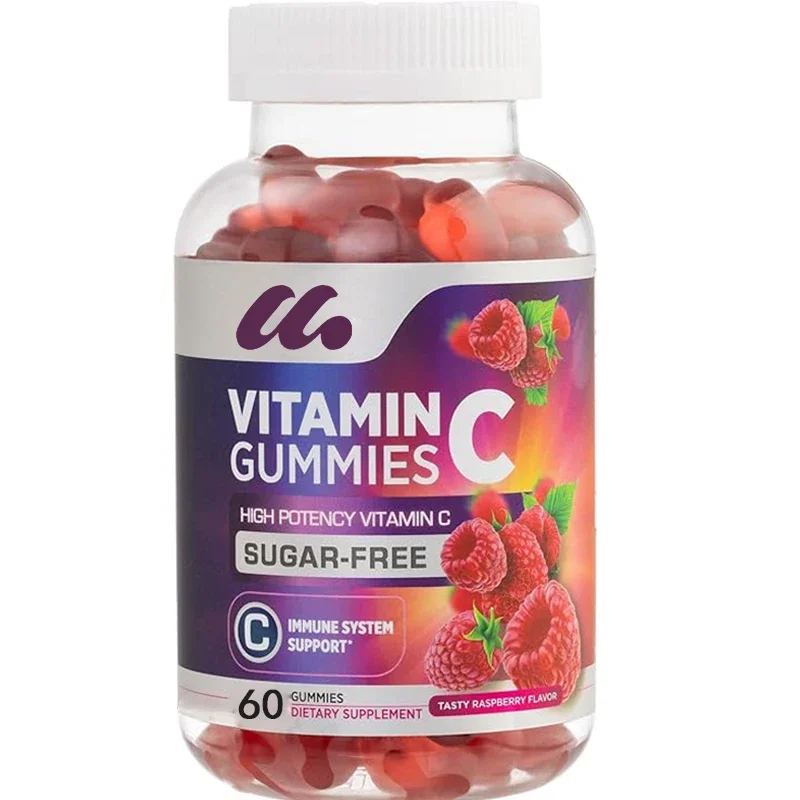 Sugar free vitamin C gummies - immune support and antioxidants - vitamin dietary supplements - suitable for children and adults