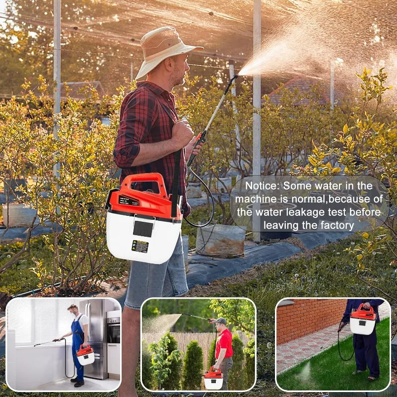 Powered Sprayer Compatible for Milwaukee 12V, Portable Cordless Pump Sprayer with 3 Spray Nozzle，Retractable Pole,Brushl