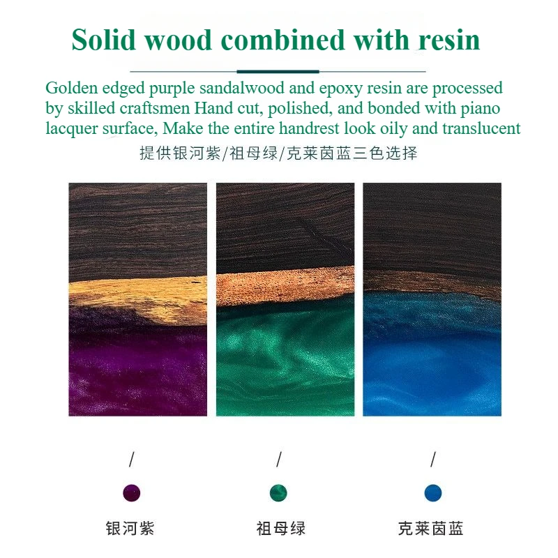 Keyboard sandaran tangan Resin kayu padat, kustom cendana merah ergonomis halus nyaman sandaran tangan untuk game rumah kantor