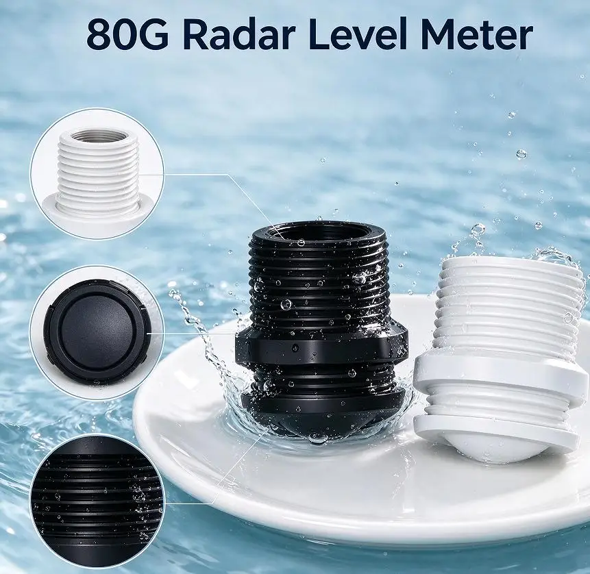 Compact 80GHz Millimeter Wave Radar Level Sensor | NPN RS485 On-off Switch for Liquid & Material Level, Distance Measurement