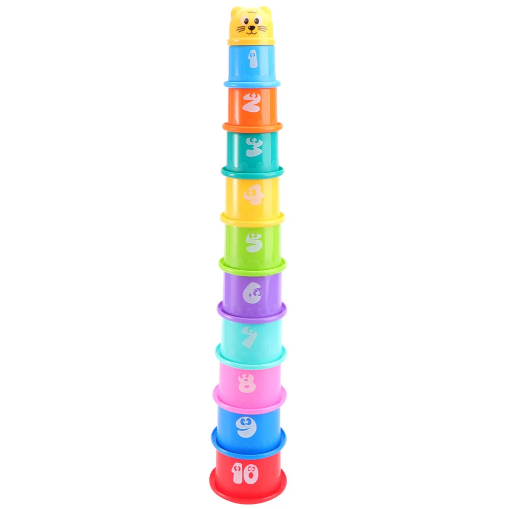 11Pcs Kids Educational Rolling Stackable Cups Enhance Hand Eye Coordination Early Learning Nesting Blocks Kids Block Set