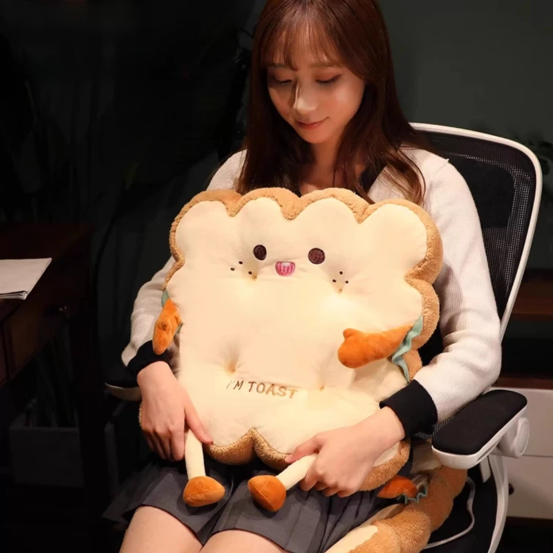 Toast Biscuit Seat Cushion Car Butt Cushion Floor Tatami Bay Window Table Lazy Sofa Student Chair Cushion 40x40 cm